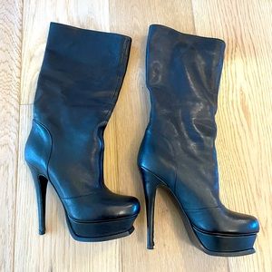 Authentic YSL Black Leather Boots